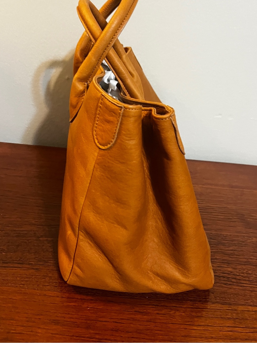 NWT Elisabetta Mark and Graham Italian Leather Tote Sauvage Made in Italy - Picture 6 of 11